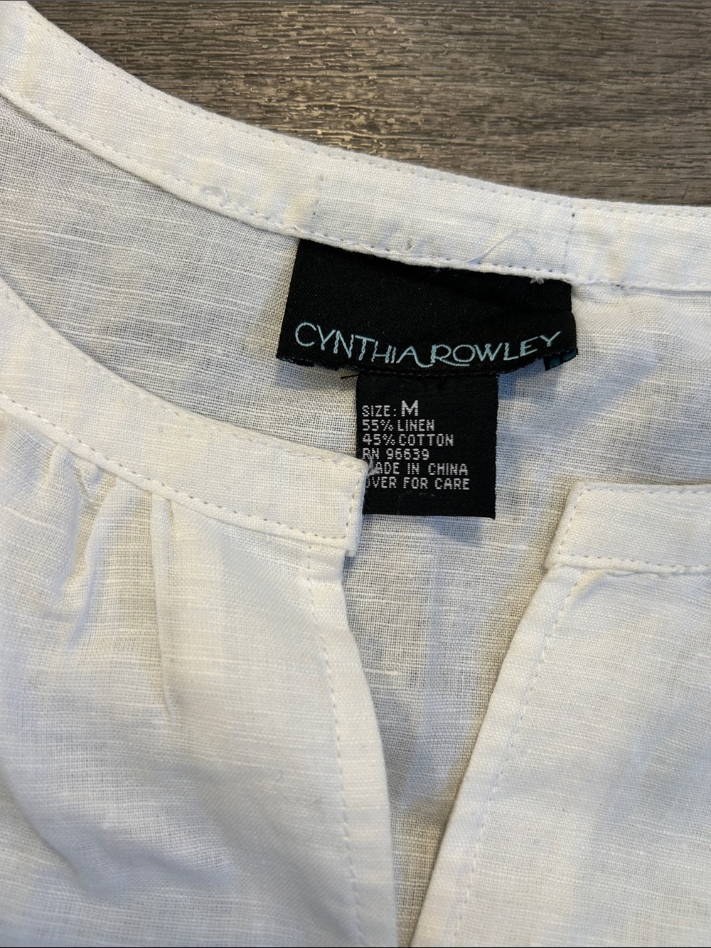 Cynthia Rowley Linen Cotton Sleeveless Blouse White Tank Top Medium - Picture 3 of 8